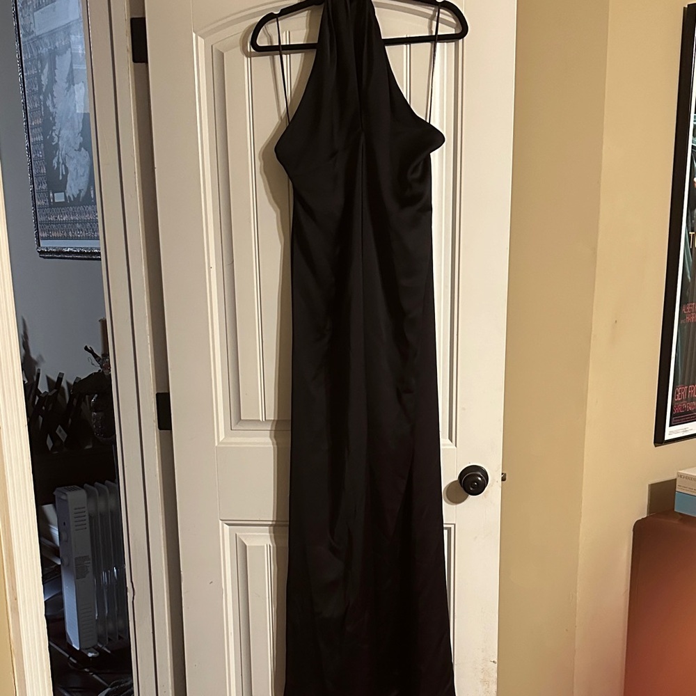 Ramy Brook Silk Black Halter Dress